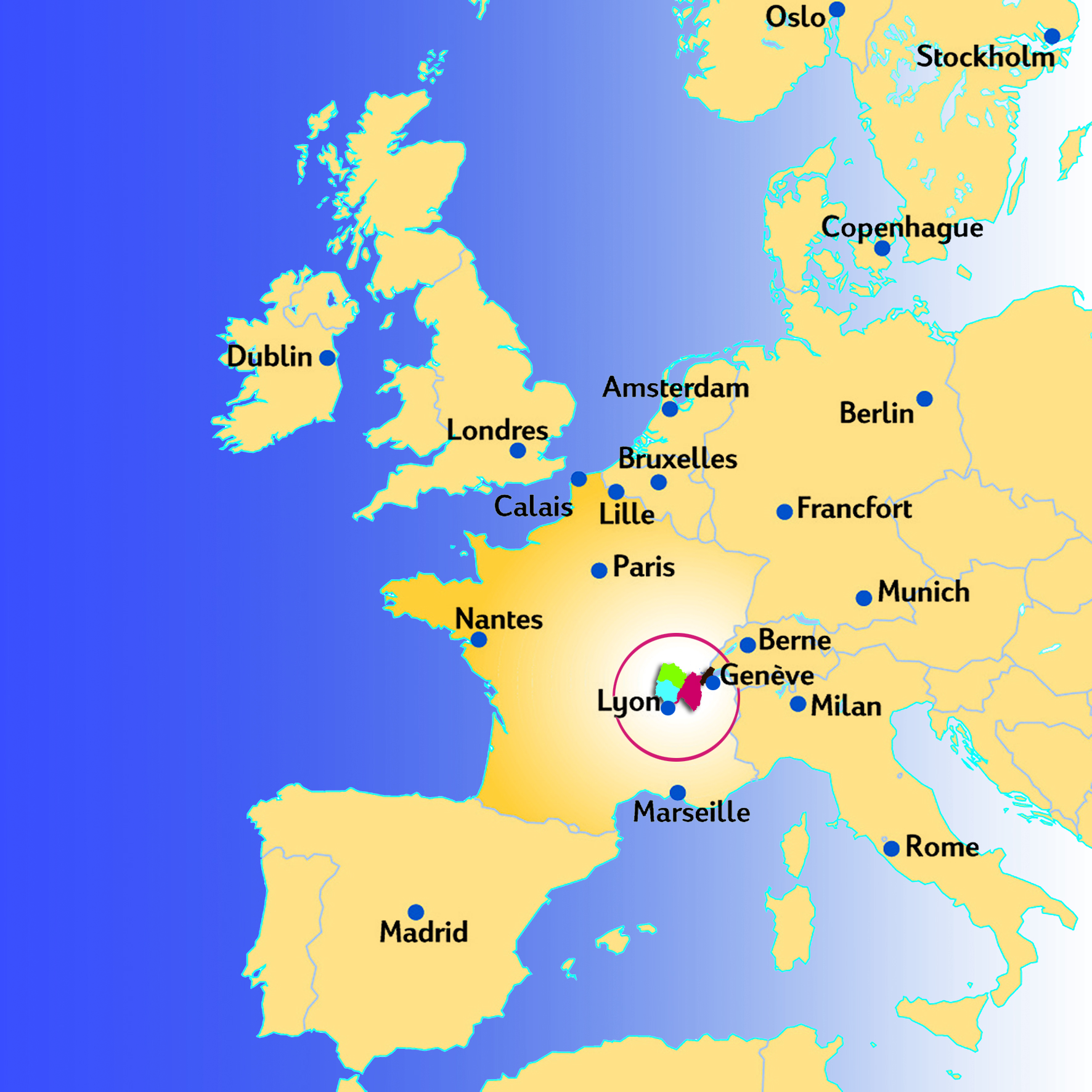 Carte AIN-EUROPE - Terroir Evasion