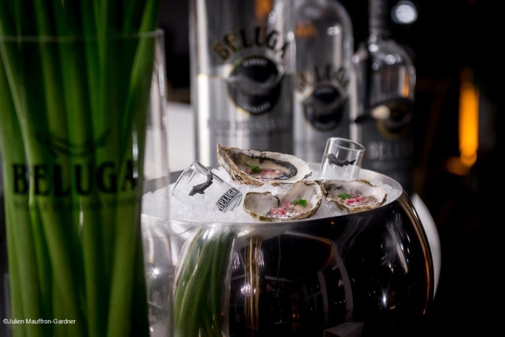 Vodka Beluga Trianon Palace Huitres et vodka